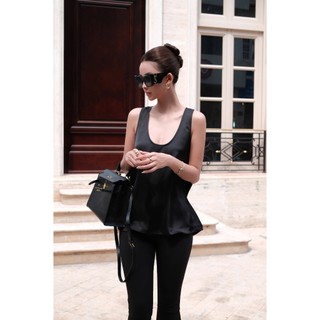 GIANG DONNA - KWAN TOP áo chất lụa dáng balo phối nhiều kiểu basic