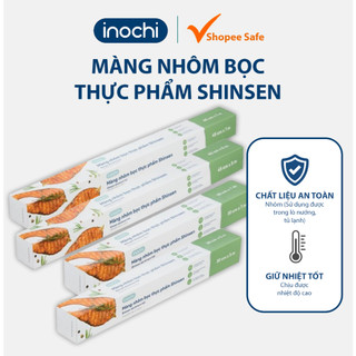Màng nhôm bọc thực phẩm Shinsen Inochi dùng được lò nướng tủ lạnh giữ nhiệt tốt bảo quản và chế biến tiện lợi