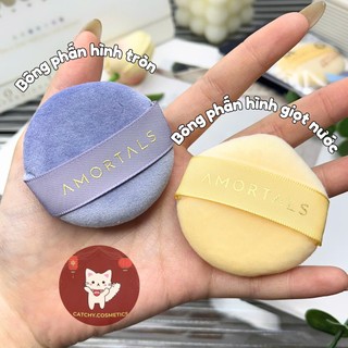 [AMORTALS] Set 2 Bông Phấn Phủ AMORTALS Vàng Tím Ngôi Sao, Stellar Mist Powder Puff Set, 8.2g