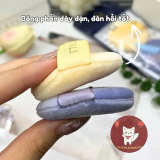 [AMORTALS] Set 2 Bông Phấn Phủ AMORTALS Vàng Tím Ngôi Sao, Stellar Mist Powder Puff Set, 8.2g