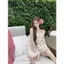 Váy liền voan trễ vai nơ bướm kiểu Pháp phong cách nhẹ nhàng váy ngắn tôn dáng gầy rộng rãi trẻ tru