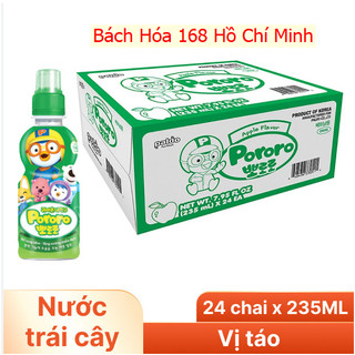 Nước giải khát Pororo Vị TÁO 235Ml (24 Chai)_Thùng