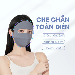 Khẩu Trang Chống Nắng UPF 50+ Che Trán Che Mặt Đi Xe Máy – Vải Lụa Băng Thoáng Mát Nam Nữ