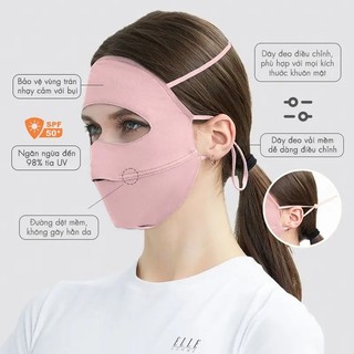 Khẩu Trang Chống Nắng UPF 50+ Che Trán Che Mặt Đi Xe Máy – Vải Lụa Băng Thoáng Mát Nam Nữ