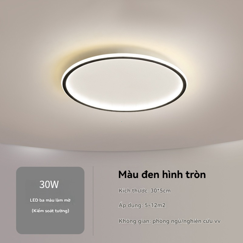 Đèn trần đơn giản led không khí hiện đại Bắc Âu tròn phòng khách ánh sáng phòng ngủ sáng tạo