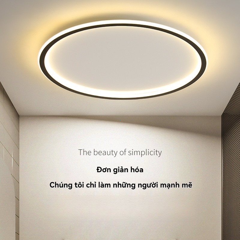 Đèn trần đơn giản led không khí hiện đại Bắc Âu tròn phòng khách ánh sáng phòng ngủ sáng tạo