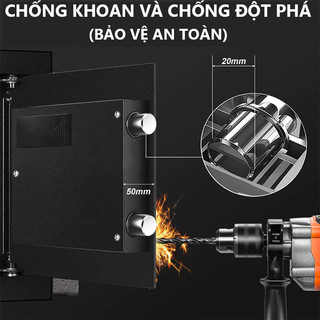 Két Sắt Thông Minh – Chống Trộm – Chống Cạy Phá – Chống Cháy An – Toàn Bảo Mật Cao – Bắt Vít Treo Tường – Bảo Hành 3 Năm