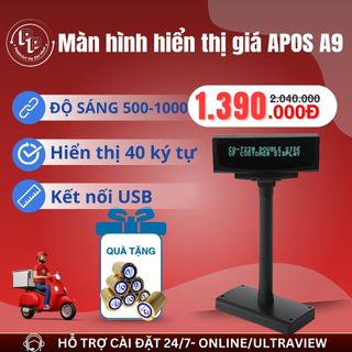 Màn hình hiển thị giá APOS A9, màn hình LED thu ngân cho máy POS, hàng chính hãng, bảo hành 12 tháng