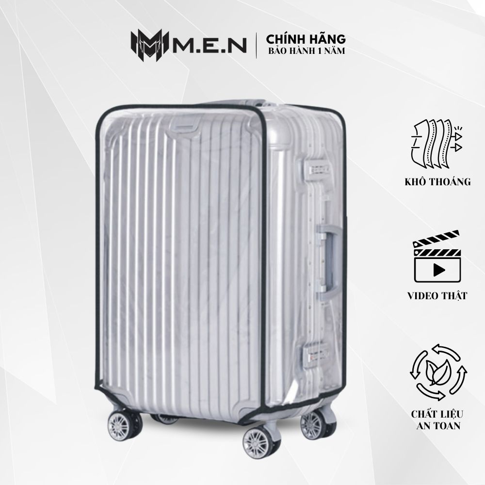 Trùm bọc vali Trắng Eva- có viền 20-24-28-30 inch nhiều size chống nước