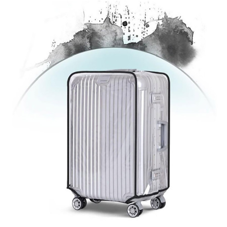 Trùm bọc vali Trắng Eva- có viền 20-24-28-30 inch nhiều size chống nước