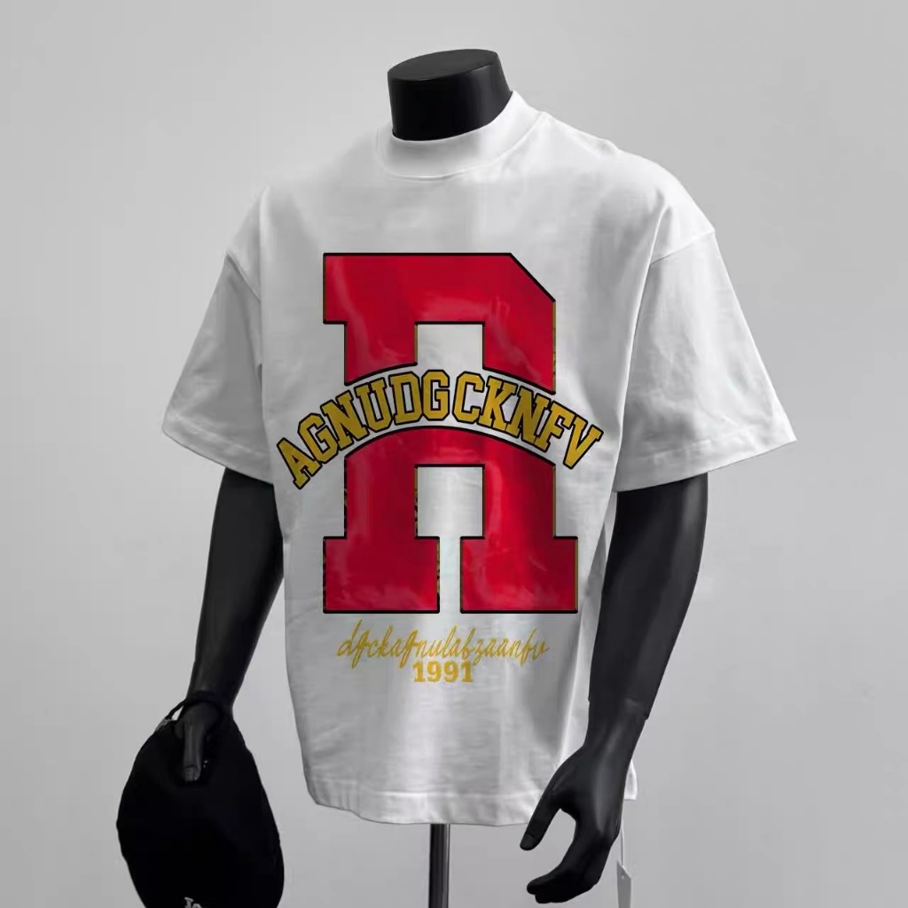 Áo thun Stee Cổ tròn R Letter Localbrand ISIEUAOTHUNI Unisex Cotton