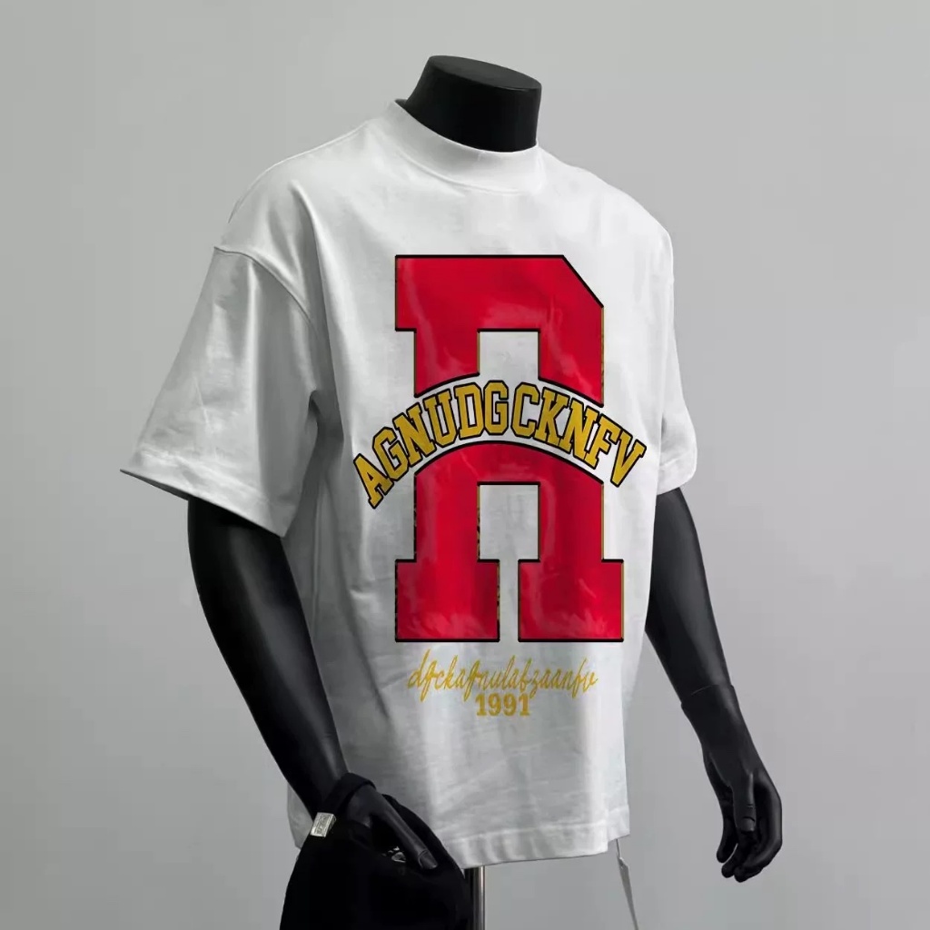 Áo thun Stee Cổ tròn R Letter Localbrand ISIEUAOTHUNI Unisex Cotton