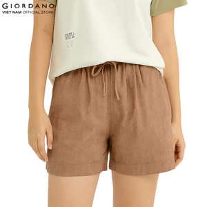 GIORDANO Quần Shorts Linen Nữ 5404209