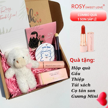 [ SET QUÀ ] Son Sáp Lì Rosy ,rosy sweet love,quà tặng bạn gái, dạng thỏi 4