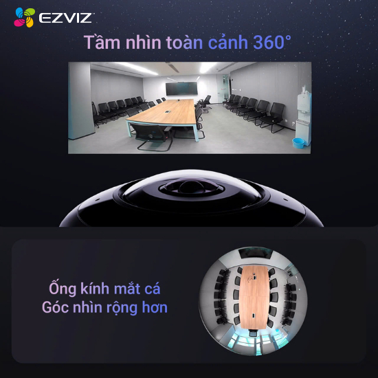 [Góc Nhìn 360] Camera IP Wifi Mắt Cá Ezviz E4P 6MP Toàn Cảnh 360 Độ Phân Giải 3K+, Đế Nam Châm | BigBuy360 - bigbuy360.vn