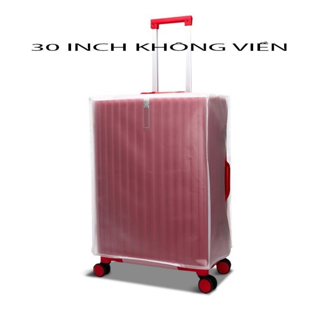 Trùm bọc vali Trắng Eva- có viền 20-24-28-30 inch nhiều size chống nước