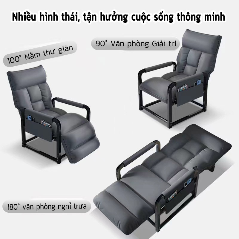 Ghế Lười Thông Minh NOVUS - 5 Cấp Điều Chỉnh, Ngồi Nằm Thoải Mái,  Túi Lưu Trữ Tiện Lợi - Chất Liệu Thoáng Khí Cao Cấp