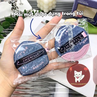 [AMORTALS] Set 2 Bông Mút Trang Điểm AMORTALS Sao Song Tử Jeans Kèm Hộp Đựng
