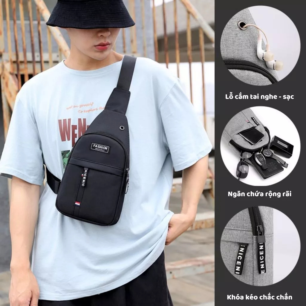 [Peinn] Túi Đeo Chéo Vải Canvas Hàng Sẵn Kho Tại HN,Túi Nam Chống Trầy Xước Và Chống Thấm Nước 01 DODANA