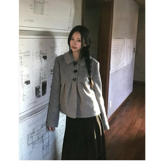 Le rouge | Tilly jacket Áo khoác dạ mùa thu cổ peter pan 🍁