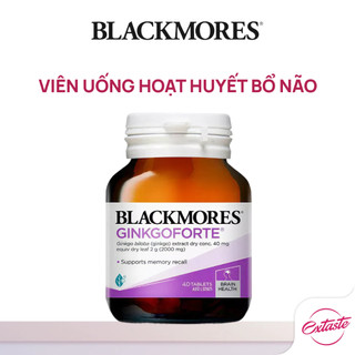 Hỗ trợ tuần hoàn máu não blackmores gingkoforte 40 viên tăng cường trí nhớ