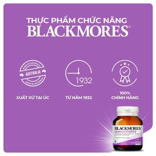 Hỗ trợ tuần hoàn máu não blackmores gingkoforte 40 viên tăng cường trí nhớ