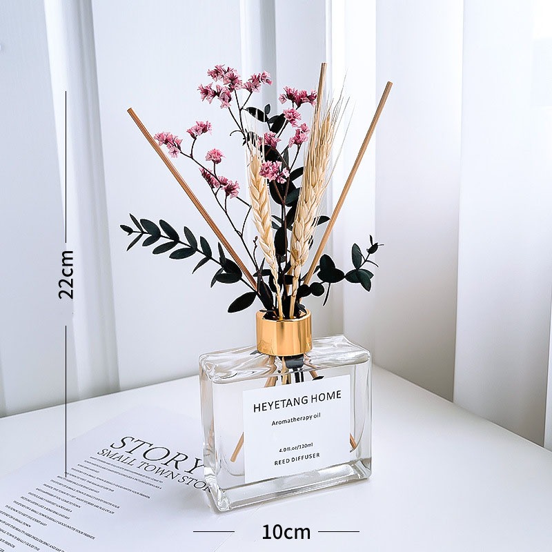 Tinh dầu thơm phòng kèm hoa decor nhà cửa