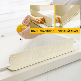 Tấm Chắn Nước Silicone 50cm Chống Tràn Bồn Rửa, Thanh Chắn Nước Hút Chân Không, Lắp Đặt Dễ Dàng
