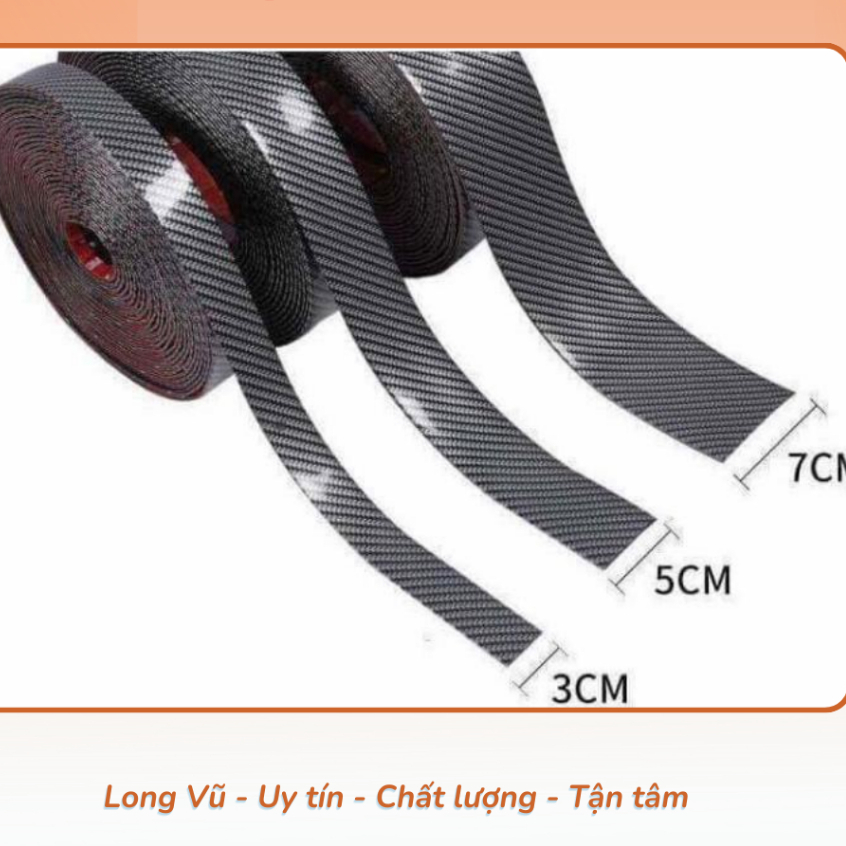 Nẹp Dán Vân Carbon Chống Trầy Xước Bảo Vệ Bậc Cửa Xe Hơi/ Bảo Vệ Cốp Sau Xe Hơi Cho Nhiều Hãng Xe