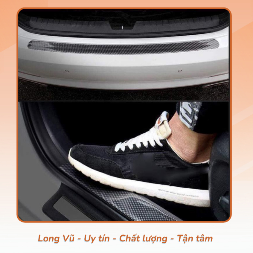 Nẹp Dán Vân Carbon Chống Trầy Xước Bảo Vệ Bậc Cửa Xe Hơi/ Bảo Vệ Cốp Sau Xe Hơi Cho Nhiều Hãng Xe