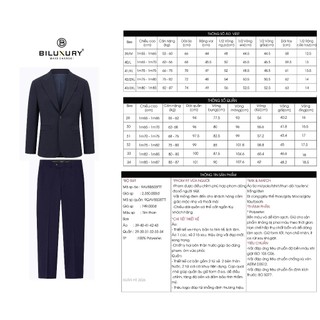 [QUÀ TẶNG 1TR2] Bộ Vest Nam Biluxury Xanh Than 9AVBB503&9QAVB503 Thiết Kế Cao Cấp Sang Trọng Form Slimfit Tôn Dáng