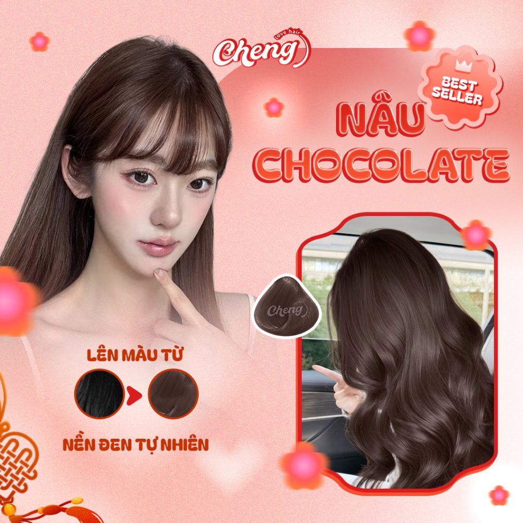 Thuốc Nhuộm Tóc Màu NÂU SOCOLA - NÂU CHOCOLATE Không Tẩy | Chenglovehair, Chenglovehairs