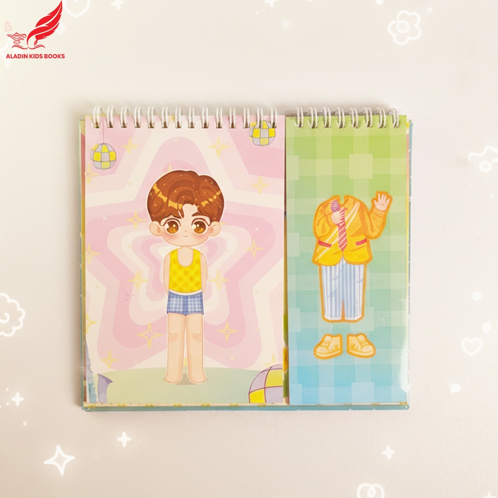 Sách Dán Hình Học Viện Thời Trang Anh Trai Hí (Say Hi) | Sticker Thời Trang Cho Bé