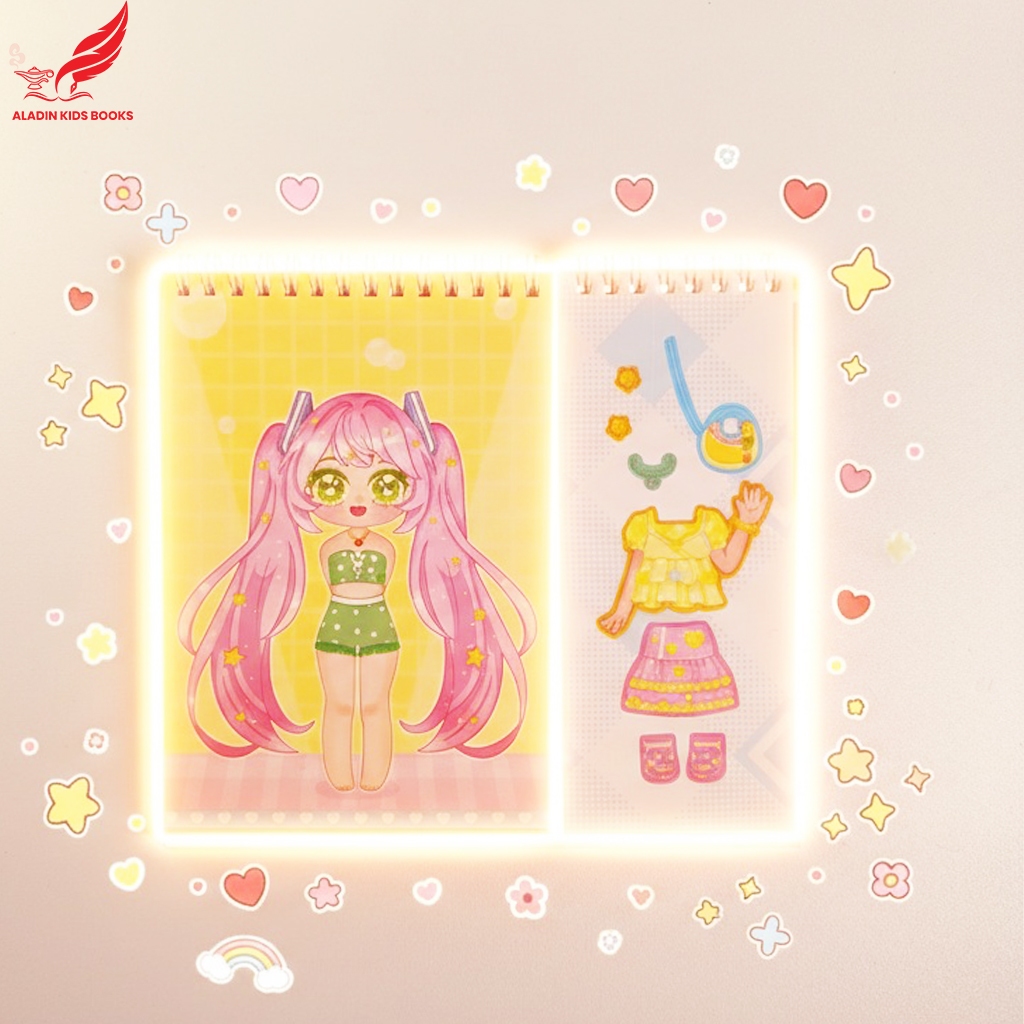Sách Dán Hình Học Viện Thời Trang Anh Trai Hí (Say Hi) | Sticker Thời Trang Cho Bé