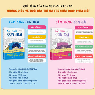 Sách - Combo 2 Quyển: Cẩm Nang Con Trai & Cẩm Nang Con Gái - Sách Gối Đầu Giường Cho Con Trai, Con Gái Tuổi Dậy Thì