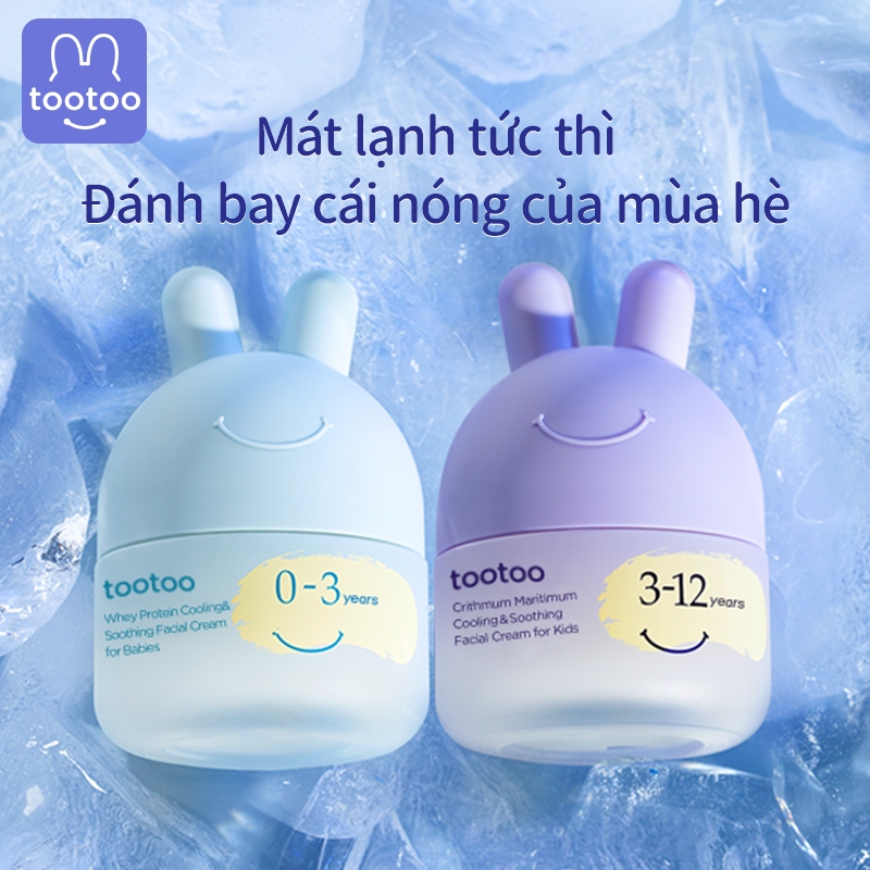 tootoo Kem dưỡng ẩm làm dịu da Icy, dành cho trẻ từ 1-12 tuổi, dưỡng ẩm và phục hồi da, 45g