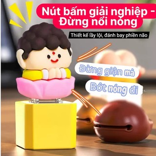 Móc Khóa Tịnh Tâm Gõ Mõ Tụng Kinh Vui Nhộn – Giúp Giảm Stress, Bớt Khẩu Nghiệp, Phụ Kiện Độc Lạ Cute