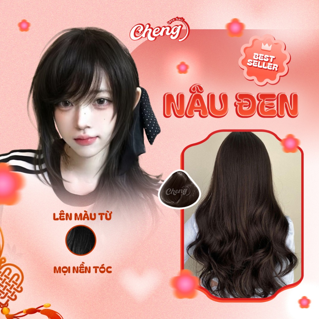 Thuốc Nhuộm Tóc Màu NÂU ĐEN Không Tẩy | Chenglovehair, Chenglovehairs