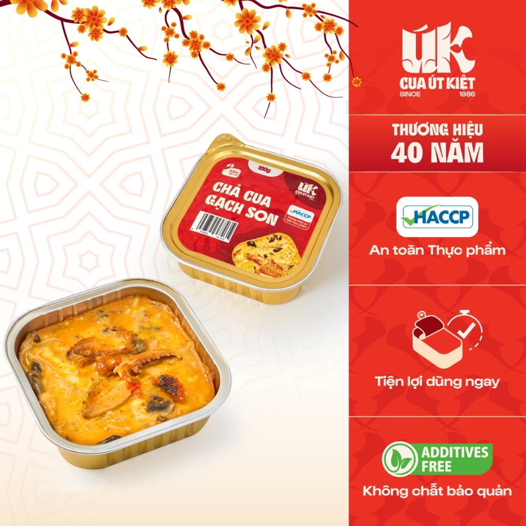Chả Cua Gạch Son Út Kiệt từ Cua Cà Mau ăn liền tiện lợi, siêu ngon không chất bảo quản - Pack 3 (300gr) & Pack 4 (400gr)