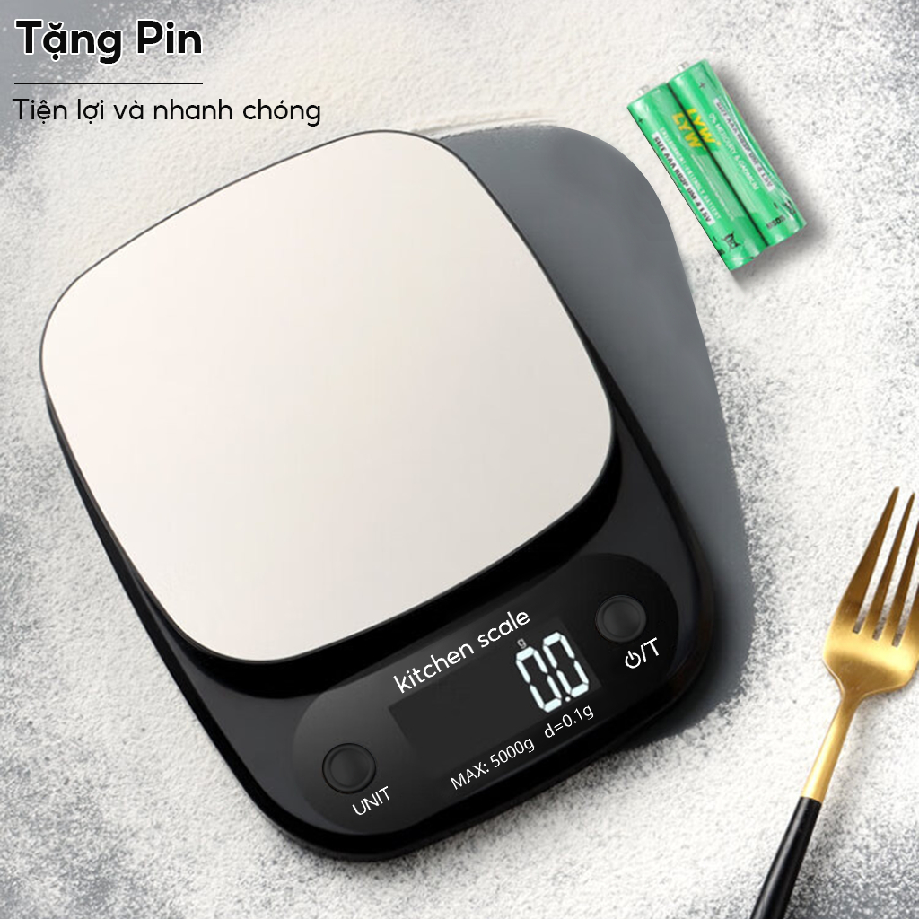 Cân tiểu ly điện tử nhà bếp mini định lượng 1g-10kg độ chính xác cao màn hình LCD sắc nét