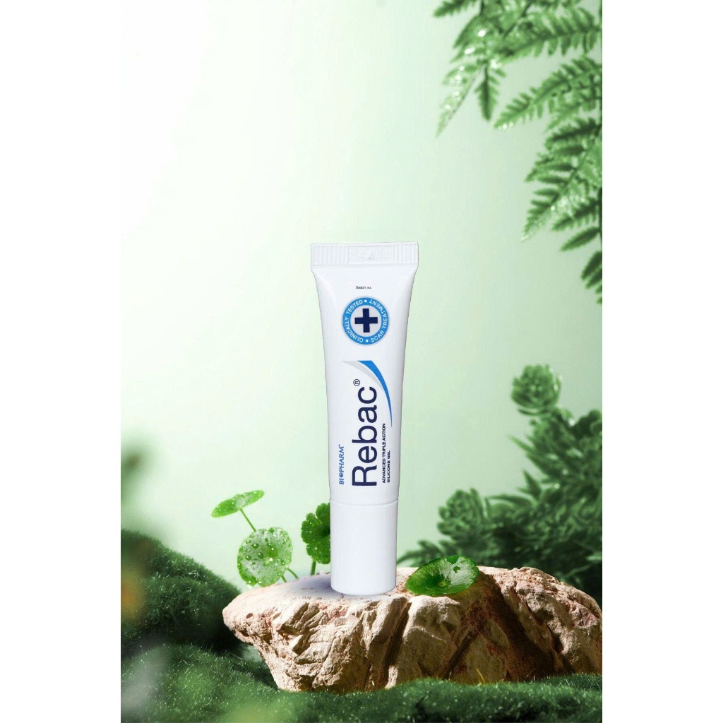 Rebac Gel Silicone Y Tế Ngăn Ngừa Sẹo – Hỗ Trợ Làm Mờ Sẹo Lồi, Sẹo Thâm, Sẹo Sau Phẫu Thuật (Tuýp 15g)