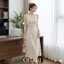 Váy cổ thuyền xi xeo dáng dài xòe chất chéo hàn quốc Ohari Fashion
