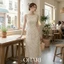 Váy cổ thuyền xi xeo dáng dài xòe chất chéo hàn quốc Ohari Fashion