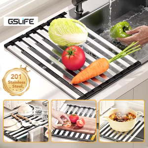 Gslife Giá Để Bát Đa Năng Inox 304 - Tấm Mành Gác Bồn Rửa, Tiết Kiệm Không Gian, Chất Lượng Cao