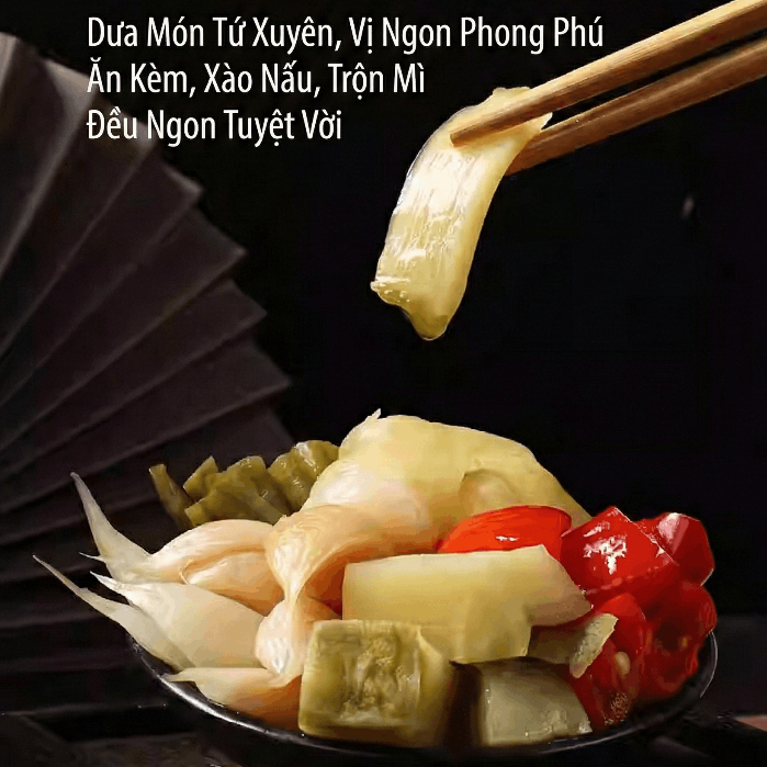 Rau Củ Ngâm Tứ Xuyên Thập Cẩm Hũ 800g - Vị Cay Tê Giòn Sần Sật, Ăn Liền Siêu Cuốn, Chuẩn Vị Nội Địa Luka Food
