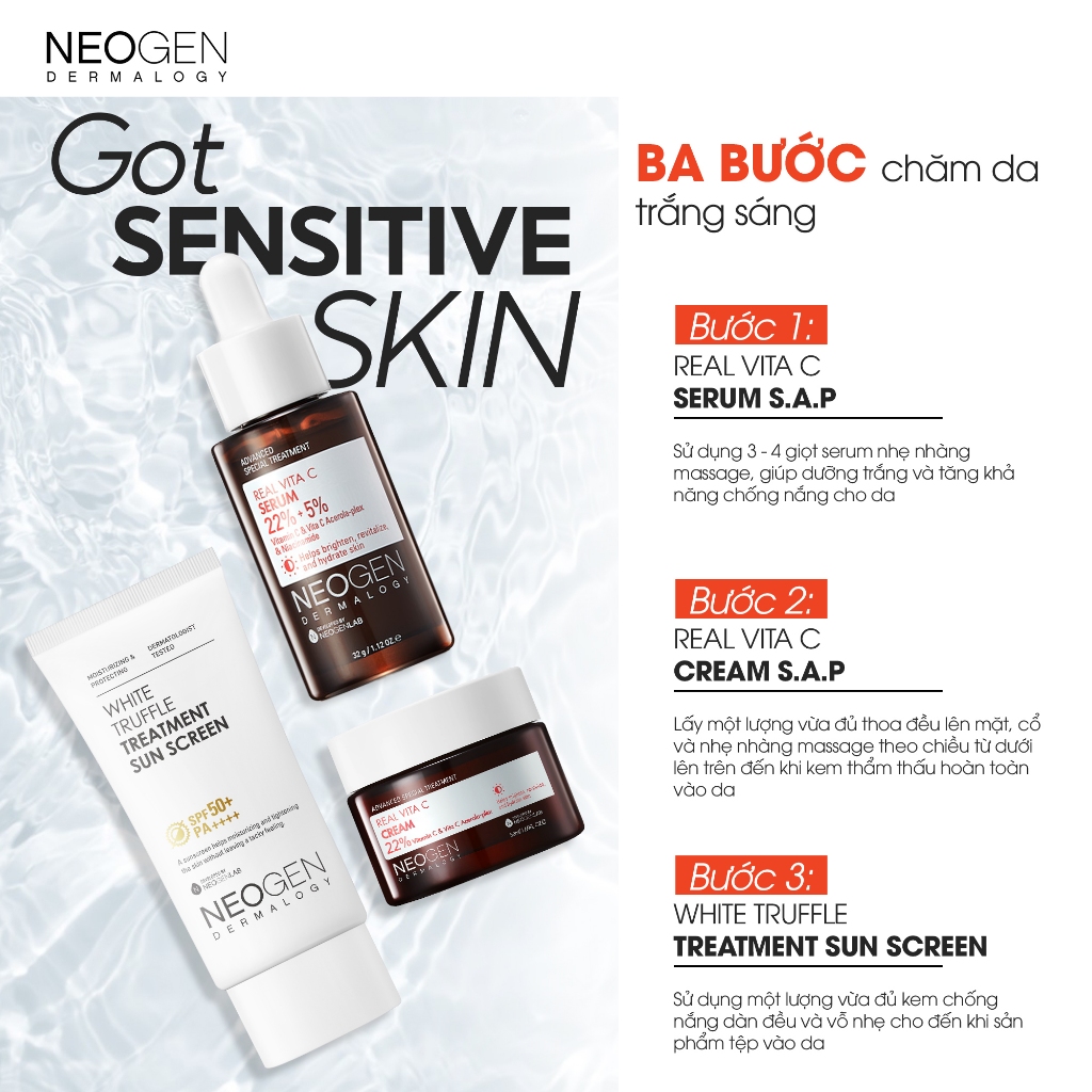 [NEOGEN] Serum Mờ Thâm Dưỡng Sáng Da Vitamin C SAP + Niacinamide Neogen Dermalogy Real Vita C 32g