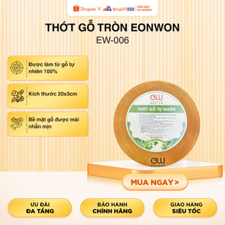 Thớt Gỗ Tròn Eonwon EW-006, Kích Thước 20cm, Chống Mốc, Kháng Khuẩn, Dùng Để Thái Thực Phẩm