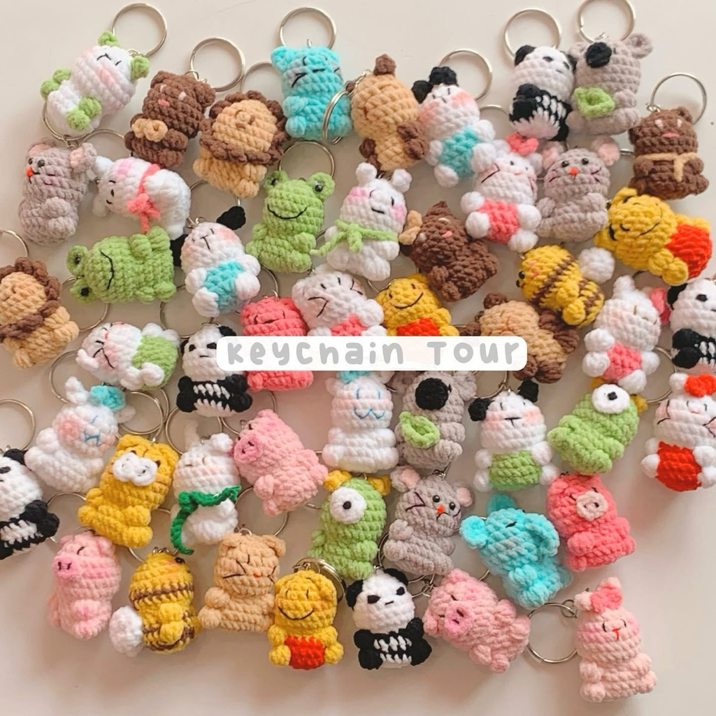 [HÀNG OUTLET QUA MÙA] Móc Khoá Len Handmade Tổng Hợp Hình Thú Dễ Thương Mini Animal Haste Quà Tặng Bạn Bè