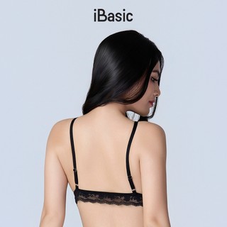 [SEASON OF LOVE] Áo ngực Áo lót Bralette không đệm không gọng lụa phối ren iBasic gợi cảm quyến rũ màu đen BRAW172