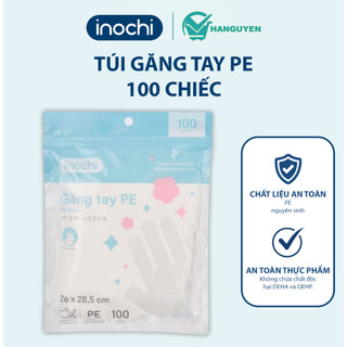 Găng tay PE Inochi an toàn thực phẩm không chứa chất độc hại chống nước phù hợp mọi kích cỡ tay